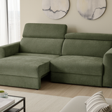Dakota 3 Seater Electric Sofabed – Olive