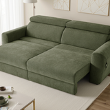 Dakota 3 Seater Electric Sofabed – Olive