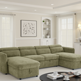 Capri U-Shape Sofabed – Green