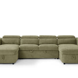 Capri U-Shape Sofabed – Green
