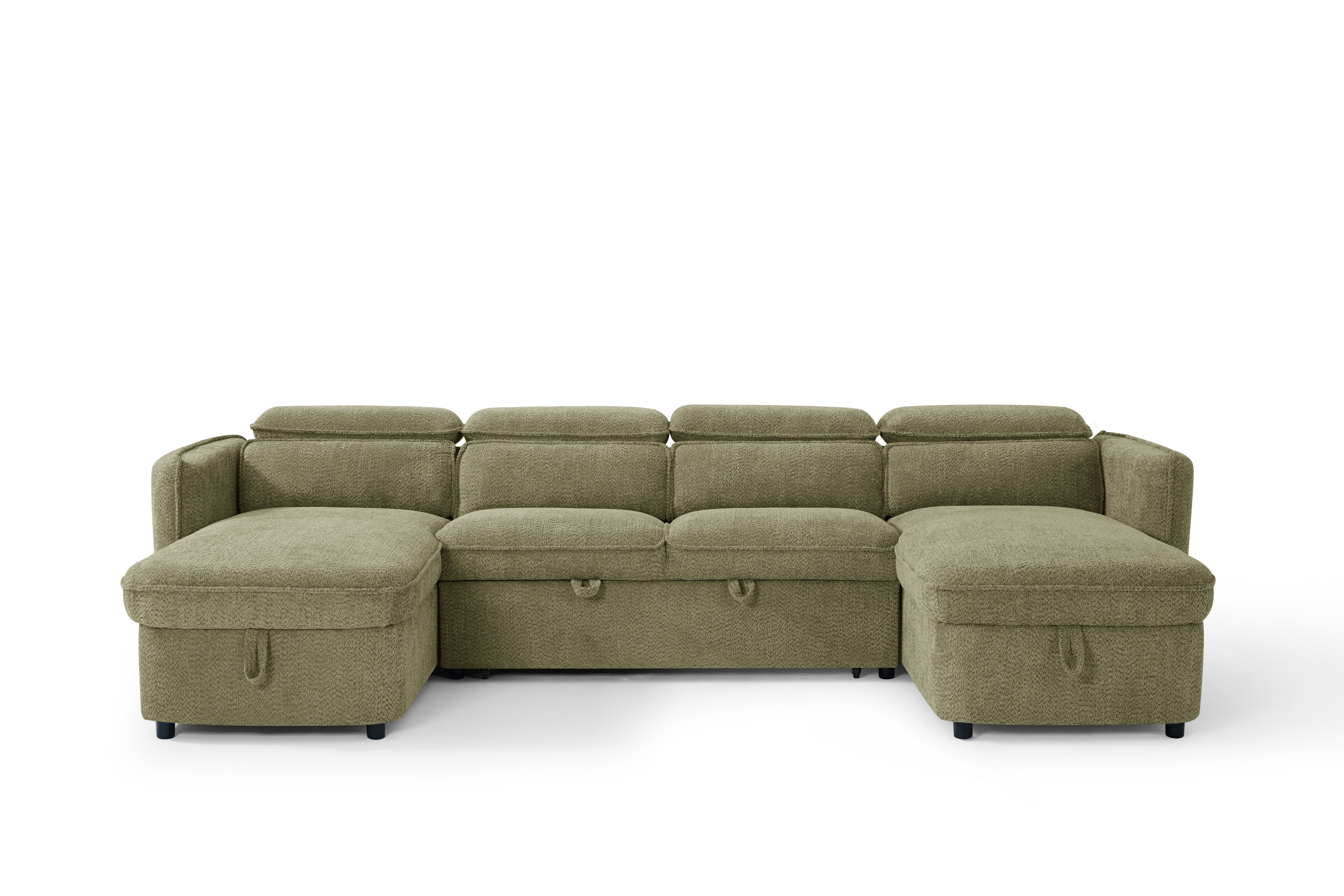 Capri U-Shape Sofabed – Green