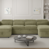 Capri U-Shape Sofabed – Green