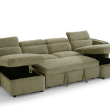 Capri U-Shape Sofabed – Green