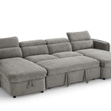 Capri U-Shape Sofabed – Grey