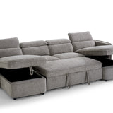 Capri U-Shape Sofabed – Grey
