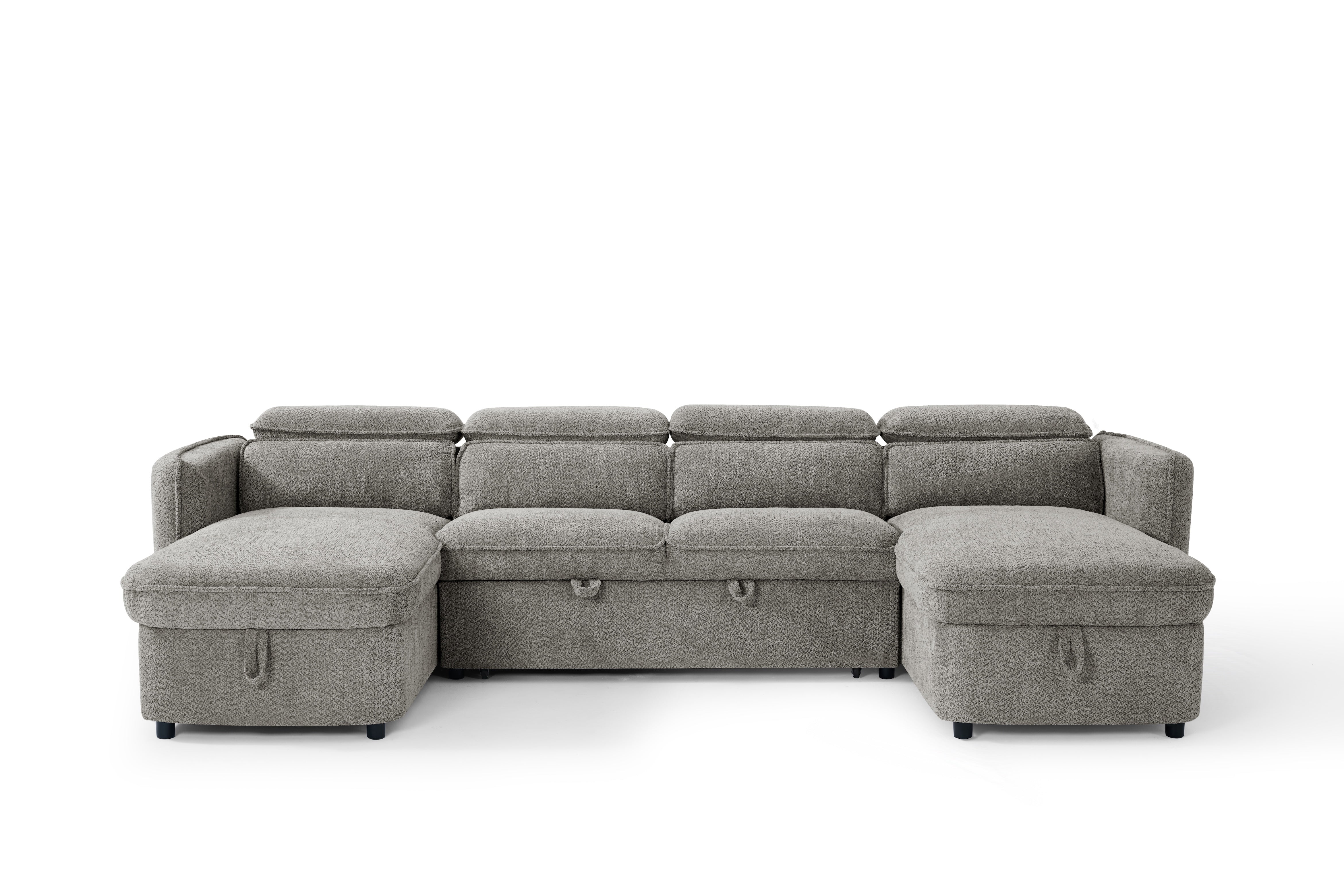 Capri U-Shape Sofabed – Grey
