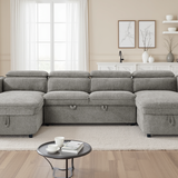 Capri U-Shape Sofabed – Grey