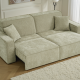 Houston 3 Seater Electric Sofabed – Soft Green