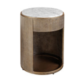 Libra Interiors Belvedere Bedside Table - Aged Gold