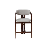 Clara Bar Stool – Walnut & Oatmeal Boucle
