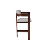 Clara Bar Stool – Walnut & Oatmeal Boucle
