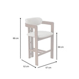 Clara Bar Stool – Walnut & Oatmeal Boucle