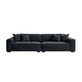 Dakota 4 Seater Chaise Sofa – Midnight Boucle