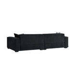Dakota 4 Seater Chaise Sofa – Midnight Boucle