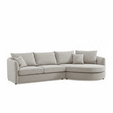 Rubin Chaise Corner Sofa – Pebble Boucle