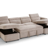 Capri U-Shape Sofabed – Beige