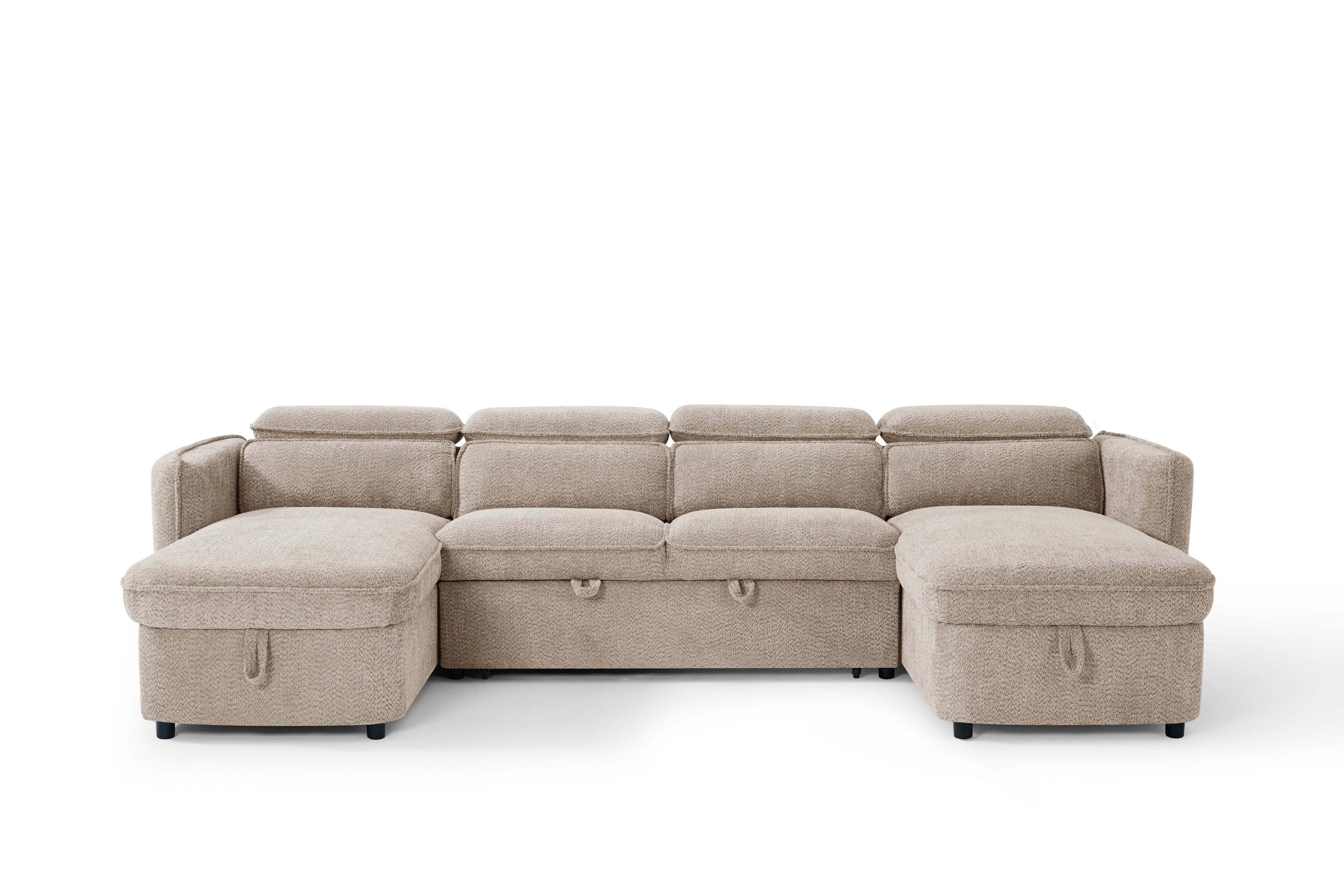Capri U-Shape Sofabed – Beige
