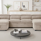 Capri U-Shape Sofabed – Beige