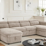 Capri U-Shape Sofabed – Beige