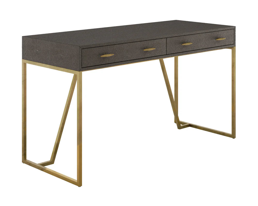 D.I Designs Hampton Desk – Brown Shagreen