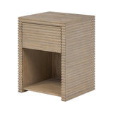 D.I Designs Wickham Bedside Table – Oak Ribbed One Drawer