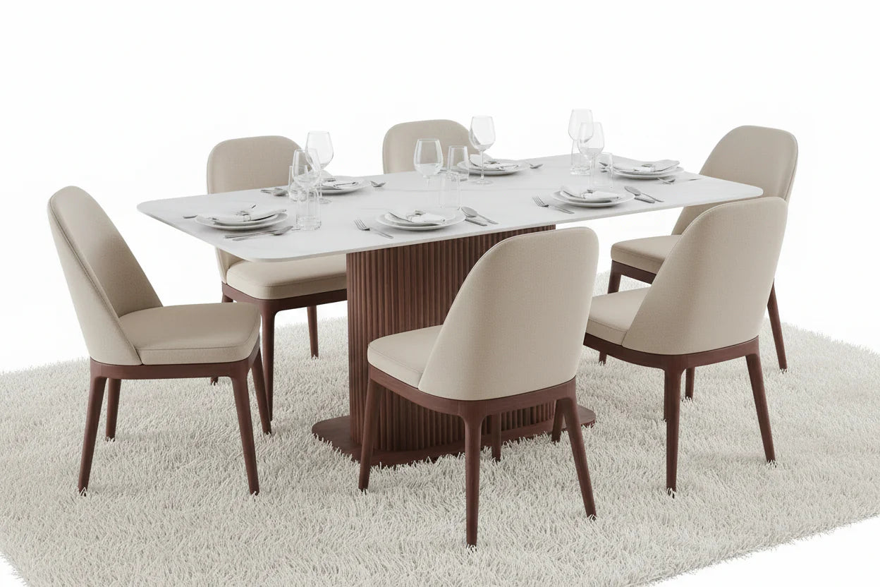 Elanora 180cm Dining Table – Walnut Sintered Stone