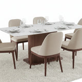 Elanora Dining Table – 180cm Sintered Stone Walnut White