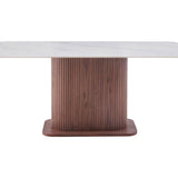 Elanora Dining Table – 180cm Sintered Stone Walnut White