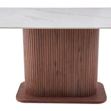 Elanora Dining Table – 180cm Sintered Stone Walnut White