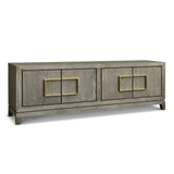 Berkeley Designs Lucca TV Unit – Grey Oak & Brass