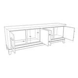 Berkeley Designs Lucca TV Unit – Grey Oak & Brass