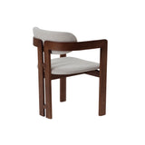 Clara Dining Chair – Walnut & Oatmeal Boucle - Set of 2