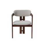 Clara Dining Chair – Walnut & Oatmeal Boucle - Set of 2