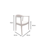 Fern Dining Chair – Walnut & Oatmeal Boucle - Set of 2