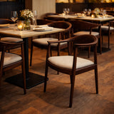 Fern Dining Chair – Walnut & Oatmeal Boucle - Set of 2