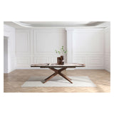 Serene Extending Dining Table – Walnut & Ceramic – 160–240cm