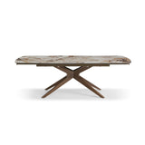 Serene Extending Dining Table – Walnut & Ceramic – 160–240cm