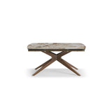 Serene Extending Dining Table – Walnut & Ceramic – 160–240cm