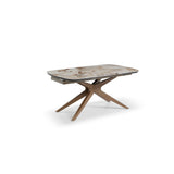 Serene Extending Dining Table – Walnut & Ceramic – 160–240cm