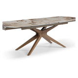 Serene Extending Dining Table – Walnut & Ceramic – 160–240cm