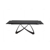 Serenti Extending Dining Table – Black & Sunset Gold Vein Ceramic – 180–260cm