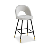 Berkeley Designs Hoxton Bar Stool – Light Grey Velvet