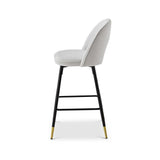 Berkeley Designs Hoxton Bar Stool – Light Grey Velvet