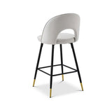 Berkeley Designs Hoxton Bar Stool – Light Grey Velvet