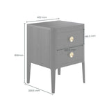 D.I Designs Abberley 2 Drawer Bedside Table – Black Oak