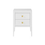 D.I Designs Abberley 2 Drawer Bedside Table – White Oak