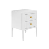 D.I Designs Abberley 2 Drawer Bedside Table – White Oak