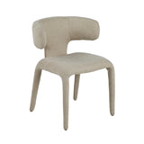 Mila Upholstered Dining Chairs – Beige – Set of 2