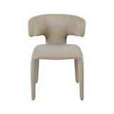 Mila Upholstered Dining Chairs – Beige – Set of 2