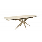 Napoli 160–240cm Extending Dining Table – Travertine Ceramic